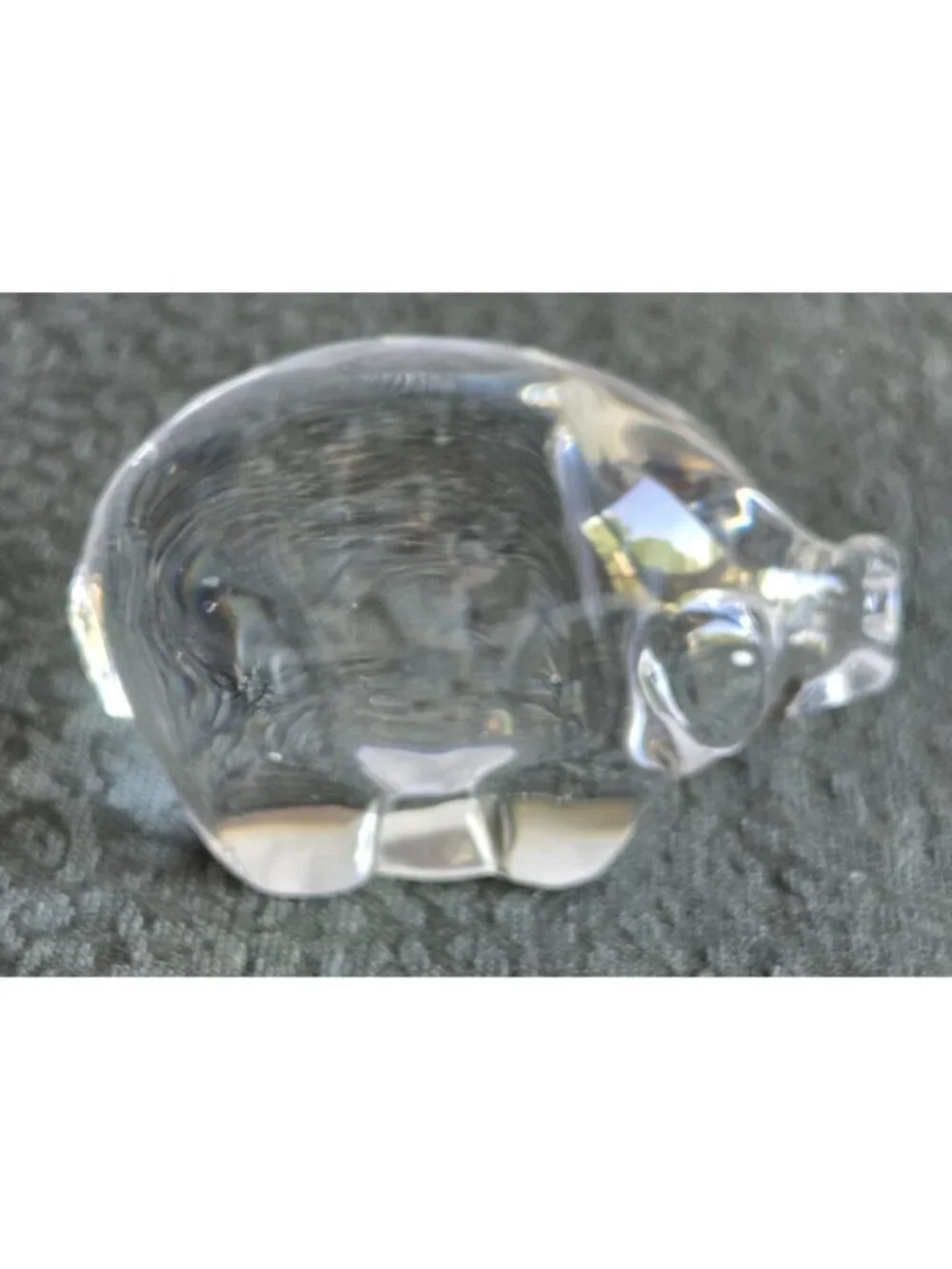 Clear Crystal Pig Figurine 3